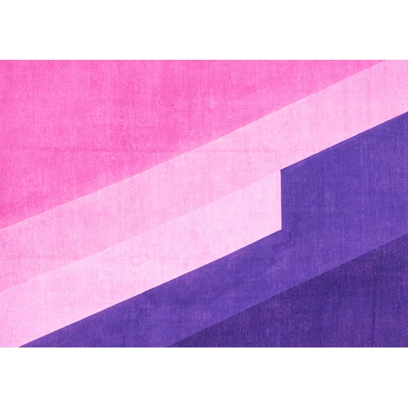 Ahgly Company Indoor Rectangle Abstract Pink Modern Area Rugs, 2' x 4'
