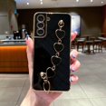 thumbnail image 3 of Electroplated Heart Shaped Chain Shockproof Phone Case For Galaxy S22 Ultra/S22+/S22/S21/S20/A73/A53/A72/A52/A13, 3 of 4