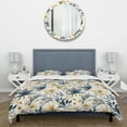 thumbnail image 3 of Designart "Jungle In Serenity II" Blue Plants Bedding Covert Set - Bohemian & Eclectic Bed Set With 2 Shams, 3 of 5