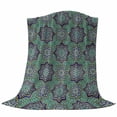 thumbnail image 6 of Green Mediterranean Blanket Soft Cozy Warm Throw Blanket for Couch, Plush Fuzzy Flannel Fleece Blankets for Sofa, Vintage Abstract Geometric Floral Texture Bed Blankets Gifts for Men, 40"x50", 6 of 9