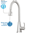 thumbnail image 6 of Bridgdport Pull-Down Kitchen Faucet by Pacific Bay - Brushed Satin Nickel, 6 of 11