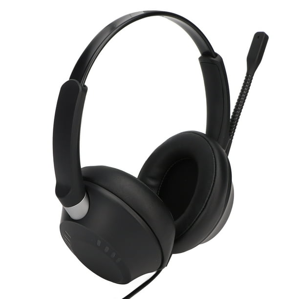 Auriculares binaurales con ajuste de volumen y micrófono