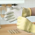 thumbnail image 5 of 2 Pairs Evridwear Cut Resistant Gloves with Silicone Grip Dots ( Yellow+Gray,L), 5 of 7