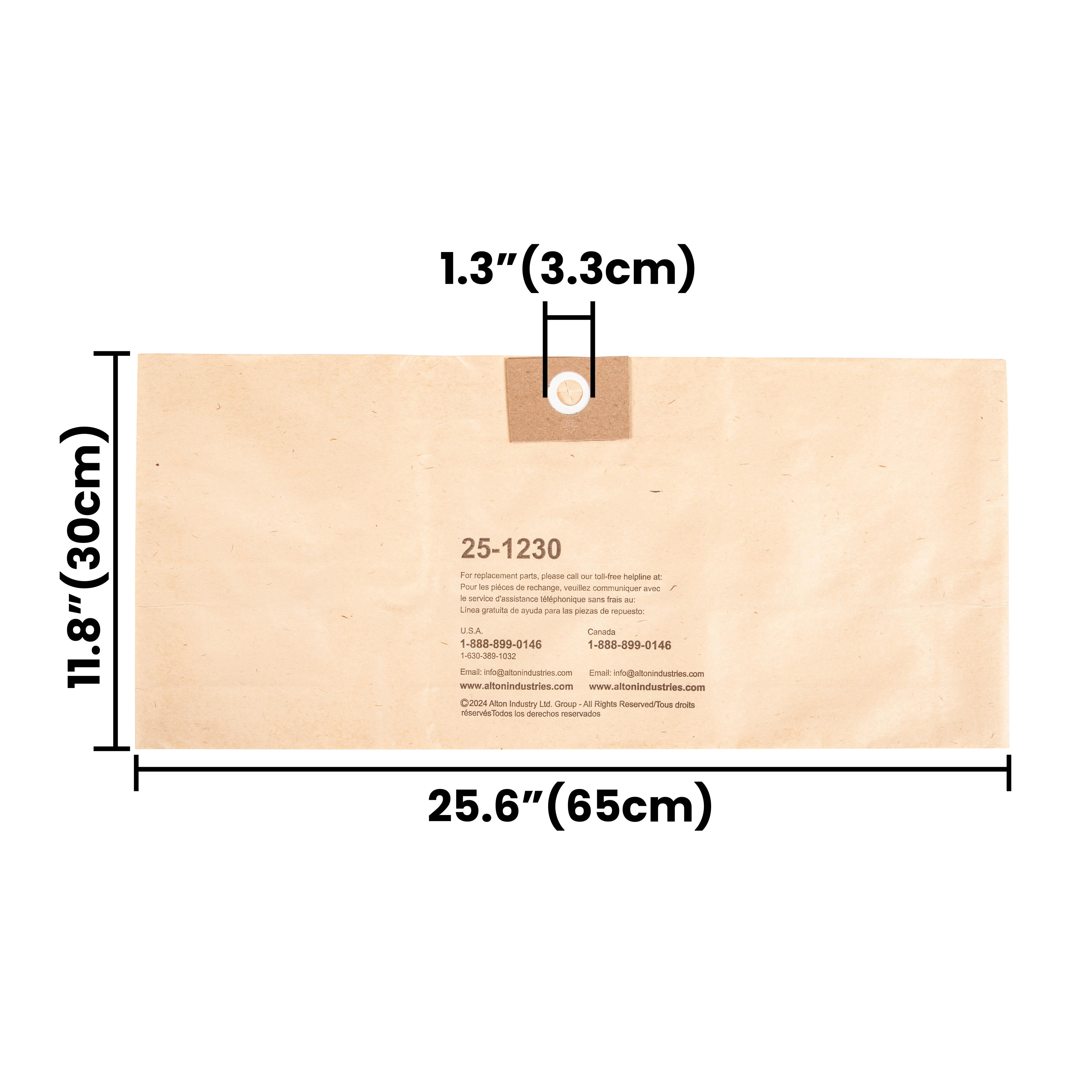 Universal Standard Disposable Filter Bag, 2-Pack, Fits 3 Gallon Wet/Dry Vacuums