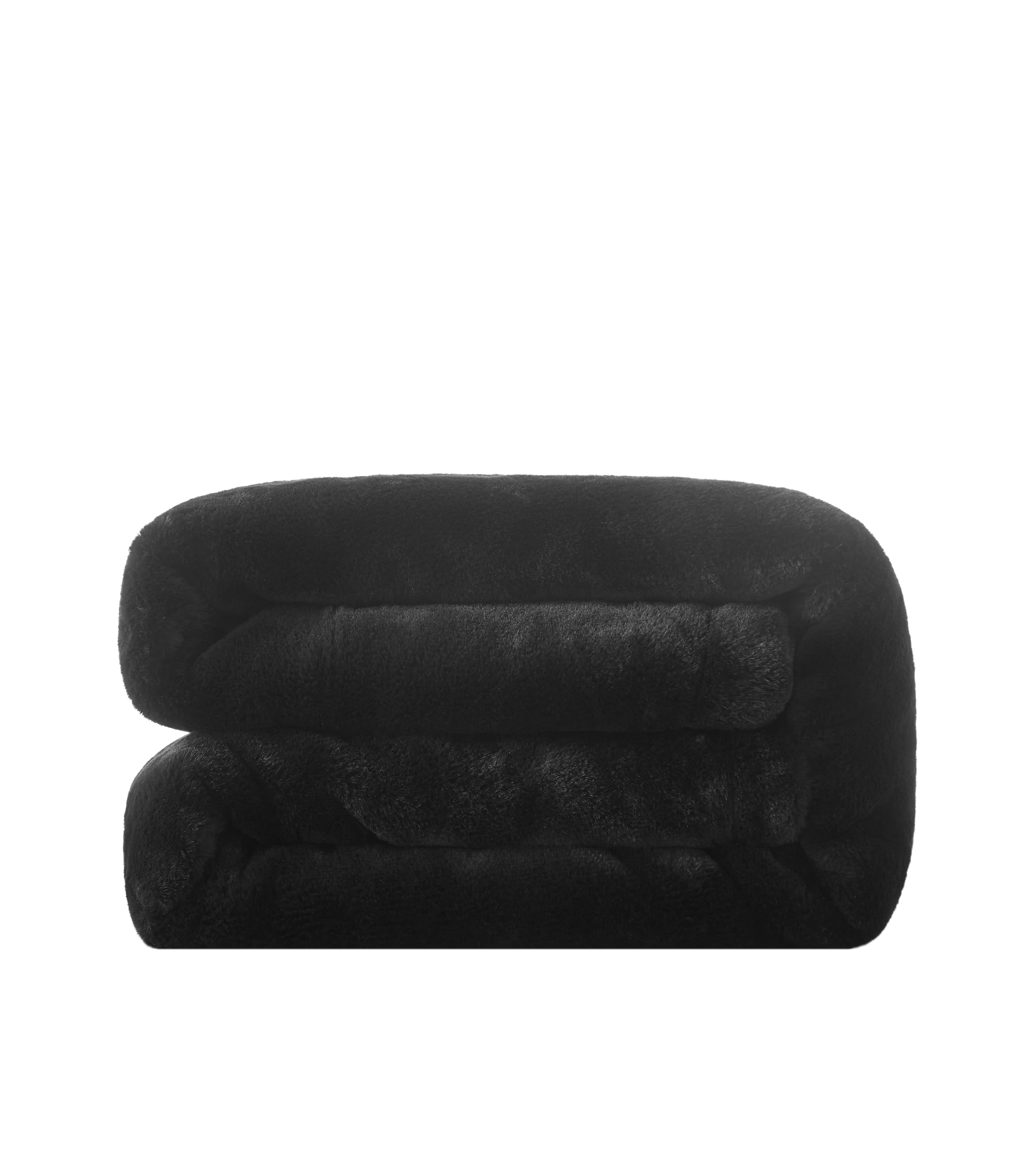 Cozy Haven Faux Fur Throw Blanket for Adults, Black, 50" x 72"