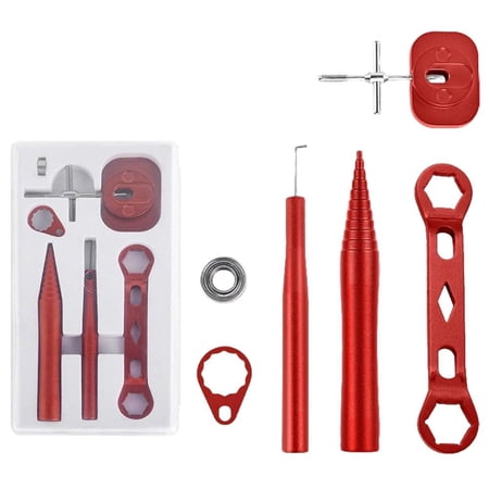 QENASHAING Baitcasting Reel Maintenance Tool Set 12-Piece Aluminum Alloy Kit for Disassembling Bearings and Pins Essential for Lure Fishing Reel Repair and Deep Cleaning QENASHAING Baitcasting Reel Maintenance Tool Set 12-Piece Aluminum Alloy Kit for Disassembling Bearings and Pins Essential for Lure Fishing Reel Repair and Deep Cleaning