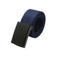 thumbnail image 1 of Lona Unisex Sin Agujeros Hebilla Deslizante Cintura Ajustable Ancho Del Cinturón 1 5/8 Y 1 1/2 Azul Marino (Hebilla Negra) 24-34, 1 of 6