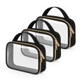 thumbnail image 1 of Bolsa de aseo Wedama aprobada por la TSA, paquete de 3, transparente con asas, 1 of 7