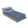 thumbnail image 3 of Ambesonne Floral Fitted Sheet & Pillow Sham Set, Droplet Motif, Full, Dark Blue Green, 3 of 3