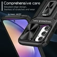 thumbnail image 5 of TECH CIRCLE Case for Samsung Galaxy A54 Phone Cover with Magnetic Kickstand + Metal Ring Holder + Lens Cover, Shockproof Hybrid PC+TPU Covers [360° Rotating Bracket] [Corner Protection] - Black, 5 of 8