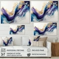 thumbnail image 4 of Designart Blue, Gold And Purple Splash Paint III Canvas Wall Art, 4 of 5