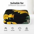 thumbnail image 6 of XMXT Flannel Throw Blanket, Sunflower Black Background Throw Blankets for Bed Couch Living Room, 50 x 70 inches, 6 of 9