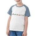 thumbnail image 4 of RXIRUCGD 2025 Vêtements d'Été pour Enfants Tout-Petits Garçons Filles Mode Mignon Col Rond Imprimé Manches Courtes Haut, 4 of 7