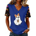 thumbnail image 3 of Halloween Tshirt Women Funny Graphic Witch Shirt Funny Cute Graphic Sweatshirts Loose Bat Graphic T Shirts Halloween Costume, 3 of 5