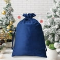 thumbnail image 4 of Reusable Christmas Drawstring Tote Bag For Decoration And Storage Durable Cloth Gift Bag With Top Closure And Wide Handle Festive Design With Santa Sleigh And Gift Box Motifs, 4 of 6