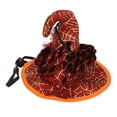 thumbnail image 2 of Sombrero para mascotas de Halloween, lindo sombrero de bruja ajustable para perros y gatos, agradable a la piel, a la moda, con decoración de araña para perros, conejos y cerdos, 2 of 5