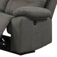 thumbnail image 2 of 41 Inch leatherette Reclining Sofa with USB Port Gray, 2 of 4