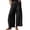 Black, variant on Lace Trim Wide Leg Pants for Women 2026 Spring Summer Cropped Lightweight Casual Pants, Size S-2XL