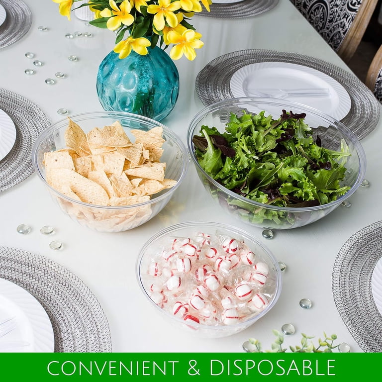 PLASTICPRO Plastic Bowls With Lids 48 oz photo 8