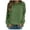 Army Green, variant on HNMKIU Women's Plus Size Casual Solid Color Print Round Neck Long Sleeve Thin Twill Pullover Graphic Sweatshirts for Women Streetwear Top 02_Army Green,L