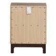 thumbnail image 4 of Contemporary Home Living 2-Drawer Wooden Nightstand with Metal Handles - 24" - Brown, 4 of 4
