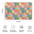 thumbnail image 3 of Pioneer Flower Floral Print Pattern Bathroom Rugs Mat, Non Slip Microfiber Bathroom Rug with Rubber Backing, Soft Mats for Bathroom Floor Tub Shower, 17"x27", 3 of 5