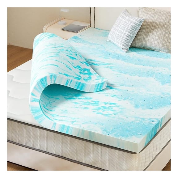 Mattress Topper, King Size Cooling Memory Foam Bed Toppers, 2 Inch Soft Mattress Pads for Sofa, RV, , Certified