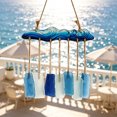 thumbnail image 5 of Handmade Sea Glass Windchime Outdoor Beach Gifts 9.45inch Long Hanging Mobile Wind Chime Garden with Driftwood and Polished Sea Glass for Home Decor, 5 of 8