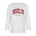 thumbnail image 4 of T-Shirts for Man 3/4 Sleeve Comfortable Crewneck Graduated Color Fit White Graphic Fall Tees size L, 4 of 4