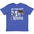 thumbnail image 3 of Inktastic No, This Ain't My 1st Rodeo Cowboy Hat and Lasso Youth T-Shirt, 3 of 5