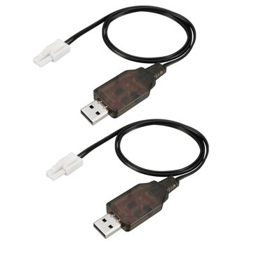 2pcs EL-2P Reverse USB Charging Cable For RC Car 4.8 V 250mA Ni-MH Ni-CD Battery