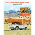 thumbnail image 2 of VEVOR 270 Degree Awning, 133 sq.ft Driver Side Vehicle Awning, Waterproof UV50+ Car Side Awnings with Carry Bag, All-Weather Free-Standing Overland Awnings Car Shelter for SUV Van Truck Camping, 2 of 9