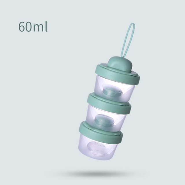 Dispensador de fórmula de leche para bebés CUTICAT Estuche de transporte de alimentación Contenedor de almacenamiento de alimentos a prueba de fugas 60ml Verde