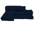 thumbnail image 5 of 4 Piece Corner Ruffle Sheet Set, 3" Inch Corner Ruffle On Flat Sheet, 21 Inch Deep Pocket, 100% Egyptian Cotton, 800 TC, Olympic Queen Size, Solid Navy Blue, 5 of 6