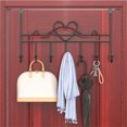 thumbnail image 6 of Over The Door Hooks, Over The Door Towel Rack Coat Rack Hanger with 7 Hooks, Metal Hanging Organizer, Over The Door Hooks Holder for Clothes Coat Hat Towel Key Ued for Home Office Kitchen, 6 of 7