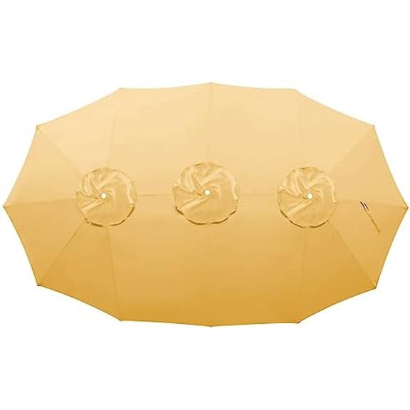 Benefit USA 12 Ribs Umbrella Cover Canopy Replacement for 15' Double-Sided  Umbrella, Frame NOT Included(Beige)$$Garden &