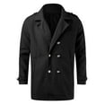 thumbnail image 4 of Mens Casual Fashion Comfortable Loose Solid Color Long Coat, 4 of 5