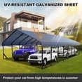 thumbnail image 6 of 20x40FT Heavy Duty Metal Carport, Rust/Wind/UV Resistant, All Weather Protection, Portable Shelter for Cars, SUVs, Trucks, RVs, Boats, 6 of 7