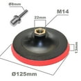 thumbnail image 2 of 125Mm Hook & Loop Backing Pad For Sanding Discs Angle Grinder Drill Rubber Flat, 2 of 8