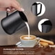 thumbnail image 4 of Vaso de leche de acero inoxidable de 350 ml (12 oz) para espuma de leche de capuchino y café, negro, 4 of 5