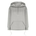 thumbnail image 5 of RYRJJ Hoodies for Women Oversized Half Zip Drawstring Y2K Pullover Tops Casual Long Sleeve Fleece Lined Sweatshirt with Pockets(Dark Gray,XL), 5 of 7