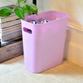 thumbnail image 4 of Youngever 1.5 Gallon Slim Trash Can, Plastic Garbage Container Bin, Small Trash Bin with Handles for Home Office, Living Room, Study Room, Kitchen, Bathroom (2 Pack Purple), 4 of 5