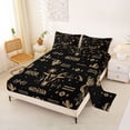 thumbnail image 2 of Erosebridal Black Brown Aztec Queen Sheet Sets,Tribal Symbol Mysterious Aztec Bed Set For Adults 4 Pieces, 2 of 6