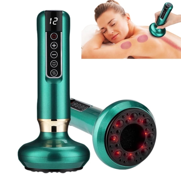 Cupping Massager 3-in-1Machine, Cupping Gua Sha Massager adjustable 12 Levels for Legs, Arms,Back Muscle, for Home Use,Rechargeable