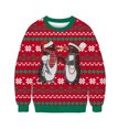 thumbnail image 4 of Suéter navideño feo para hombre y mujer, suéter navideño de manga larga con cuello redondo y estampado divertido en 3D, jerséis, tops, sudadera navideña, 4 of 5