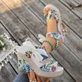thumbnail image 6 of Women's Espadrille Wedge Sandals – Open Toe Ankle Strap Platform 4 Inchs High Heels Summer Dress Shoes, 6 of 8