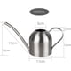 thumbnail image 2 of Regadera de metal inoxidable para plantas de interior y jardín, regadera de metal de boca larga para exteriores con pico para plantas del hogar, hervidor de agua para jardinería, 1000 ml,, 2 of 6