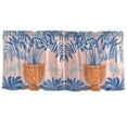 thumbnail image 7 of Yayeee Kitchen Curtains Tier Set of 2 Light Filtering 57"x24" Over Sink Window Panels, Pink Leaves, 7 of 7