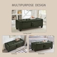 thumbnail image 4 of Modern Faux Leather Storage Bench, Flip Top Button Tufted Ottoman For Living Room Bedroom Entryway, 4 of 13