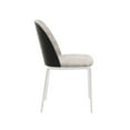 thumbnail image 4 of LeisureMod Tule Mid-Century Modern Dining Side Chair with Suede Seat and White Powder-Coated Steel Frame, Set of 2, 4 of 10